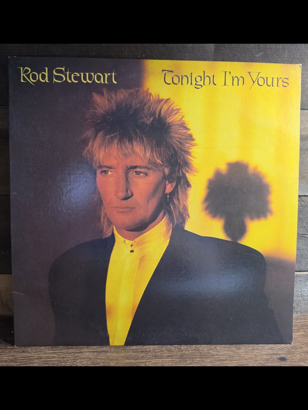 Rod Stewart "Tonight I'm Yours" Vinyl Album - Yellow & Black Cover 1981